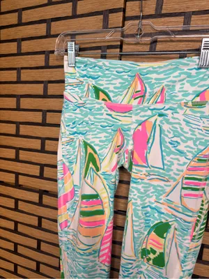 Lilly Pulitzer Luxletic Sailboat Crop Leggings Size XS thumbnail 3
