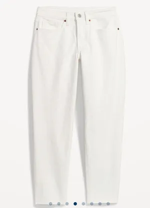 High Waisted OG Straight White Jeans thumbnail 1
