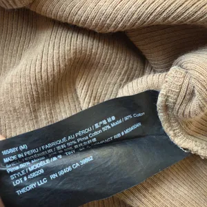 Theory Brown Ribbed Short Sleeve Top thumbnail 6