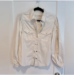 Free People With Live White Denim Buttondown thumbnail 2