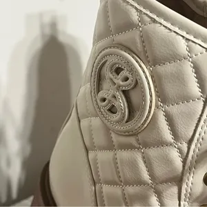 Sam & Libby‎ Women's Otis Quilted Heeled Ankle Boot In Soft Eggshell Size 9 thumbnail 6