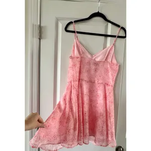 Urban Outfitters Fit-And-Flare Chiffon Mini Dress Pink Roses Medium Coquette NEW thumbnail 14