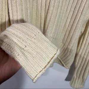 Stitch Fix KUT From The Kloth Leona Ribbed Mock Neck Chunky Sweater Ivory‎ XL thumbnail 3