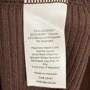 Haven Well Within Ribbed Mock Neck Long Sleeve Top Brown Size Medium NWT thumbnail 4