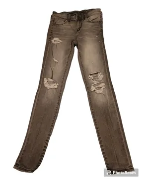 American Eagle Jeggings‎ Gray Wash Distressed Denim Jeans Size 6 thumbnail 1