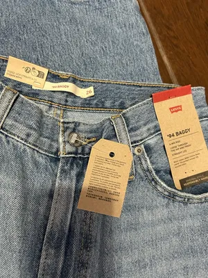 Levi’s 94 Baggy Distressed Mid Rise Straight Leg Denim Jeans thumbnail 3