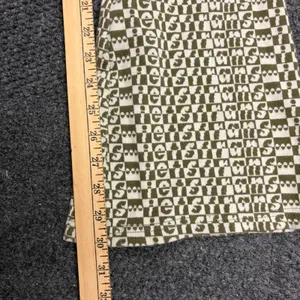 iets frans Urban Outfitters Olive Green Checkered Logo Flare Leggings Size S thumbnail 4