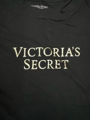 Victoria’s Secret Black Oversized Short Sleeve Shirt Size Small thumbnail 2