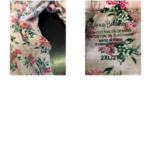 Vera Bradley Pajama Set Womens 2XL Pink Floral Jersey Button Front Lounge Pants thumbnail 16