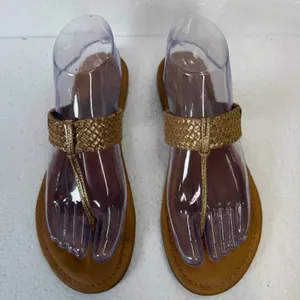 Sperry Gold Braided Thong Sandals Flats Women's 7 Brown Leather STS98083 thumbnail 3