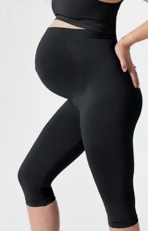 Blanqi Everyday Maternity Shaping Capri Leggings Black Size Medium thumbnail 1