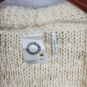 Anthropologie Akemi + Kin Loopy Knit Womens Cardigan One Size Cream Open Front thumbnail 2