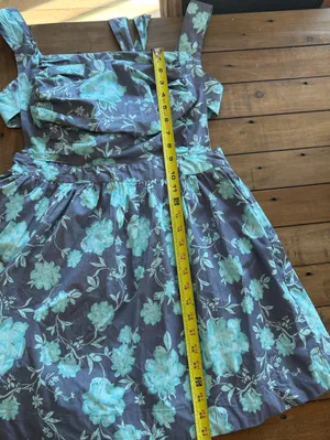 NWT Free People Meet Me in Maui Blue Purple Floral Mini Dress L thumbnail 14