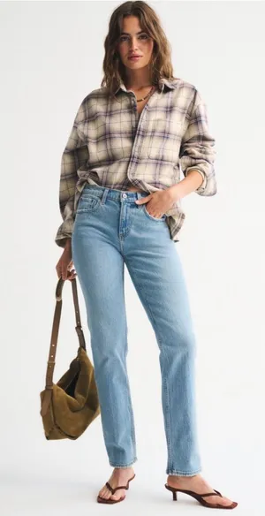 Abercrombie The‎ 90’s Straight Mid Rise 29 Long thumbnail 1