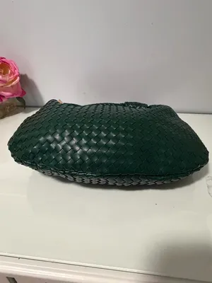 Melie Bianco Dark Green Woven Hobo Bag thumbnail 4