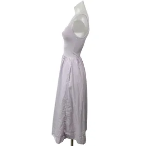Aritzia Babaton Revive Poplin Womens Purple Sleeveless Flare Tank Midi Dress XS thumbnail 2