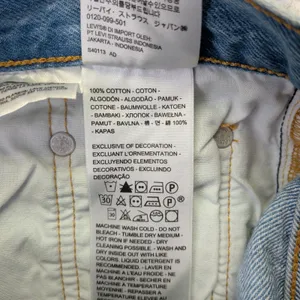 Levis 501 Original Womens High Rise Straight Leg Distressed Jeans‎ Blue W27 L26 thumbnail 5