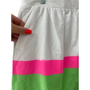 Lilly Pulitzer Colorblock Stripe Mimosa Skirt Scallop Hem Pockets Size‎ Large thumbnail 10