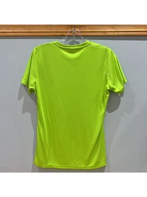 Lime Green Tech Shirt Short Sleeve Woman's Small thumbnail 3