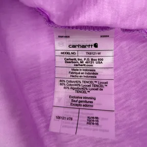 Carhartt Size XL Loose Fit Long Sleeve Shirt Top Pocket Tee Slight Crop Purple thumbnail 5
