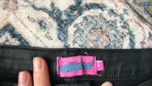 Edikted Leather Flare Pants thumbnail 2