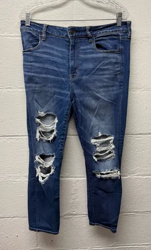 American Eagle High Rise Jegging Distressed Jeans thumbnail 1