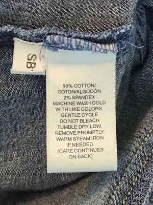 Susan Bristol Womens Cropped Jean Jacket with Raw Edge Trim Size Large thumbnail 9