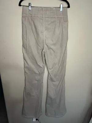 We The Free‎ People Jayde Cord High Rise Flare Cream Pants thumbnail 10