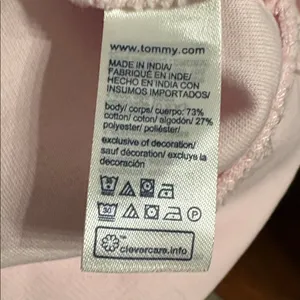 Preppy Tommy Hilfiger Light Pink 3/4 Zip-Up Women’s Sweatshirt NWOT thumbnail 4
