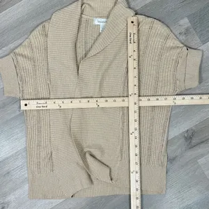 Dress Barn Vintage Open Front Cardigan Topper‎ Sweater Tan Small thumbnail 12
