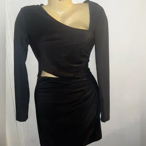 SHEIN Black One Shoulder Dress thumbnail 4