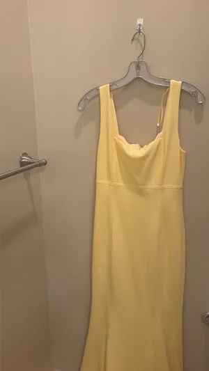 Aqua Dresses Yellow Mermaid Gown thumbnail 2