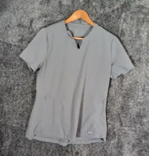 Jaanuu women's set scrub pants n top gray size Medium thumbnail 3