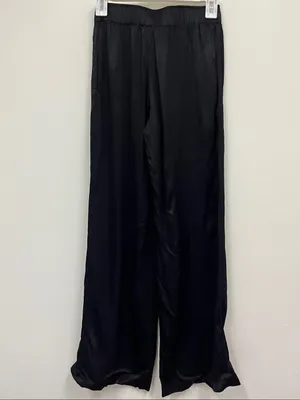 Johnny Was CALME Black Satin straight leg pants size XS thumbnail 3