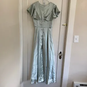 Ivy City Co Callie Dress Sage Satin Size 2 Maxi thumbnail 3