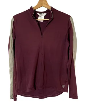 Pearl Izumi purple gray running quarter zip long‎ sleeved top women's size large thumbnail 1