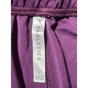 Fabletics Womens Purple Paperbag Waist Shorts‎ Drawstring Casual Lounge Size M thumbnail 6