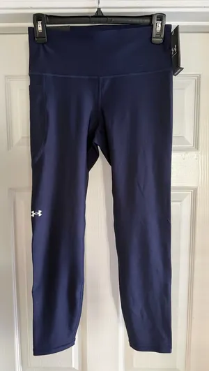 Under Armour Women's Navy Compression High-Rise Performance Leggings Size M NWT thumbnail 1