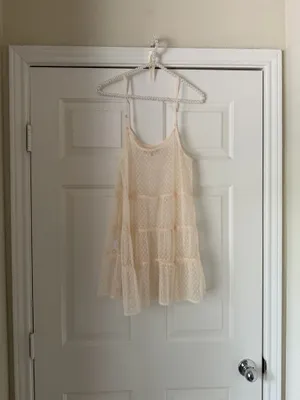 Chelsea & Violet Cream Swiss Dot Tiered Mesh Top Extender thumbnail 3