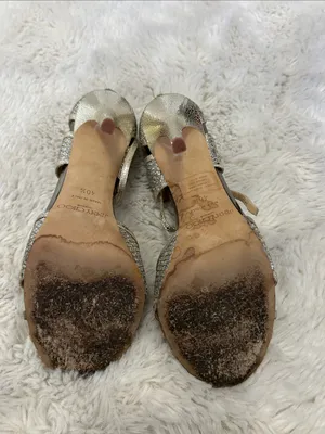 Jimmy Choo Glitter High Heel Sandals Champagne thumbnail 4
