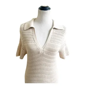 Loft Beach Maxi Dress LP Tan Crochet Open Knit Short Sleeve Cover Up Outdoor thumbnail 9