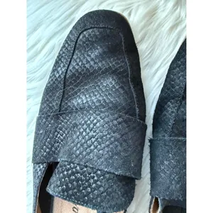Free People Black Textured Leather Mules thumbnail 2