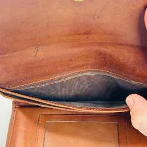 Vintage Dooney & Bourke All Weather Leather Checkbook Wallet, Taupe/British Tan thumbnail 11