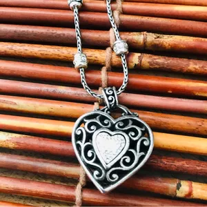 Brighton Heart Necklace Pendant is Reversible thumbnail 5
