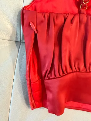 Meshki Crop Top Satin Red thumbnail 3