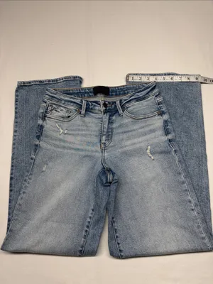 Buckle Light Blue Distressed Wide-Leg Relaxed Jeans thumbnail 4