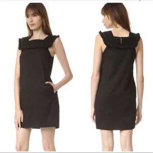 Madewell Black Sundream Fringe Cotton Shift Dress thumbnail 2