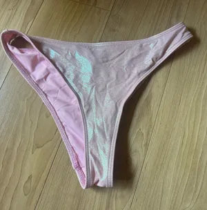Frankie's Bikinis Pink Shimmer Bikini Bottoms thumbnail 1