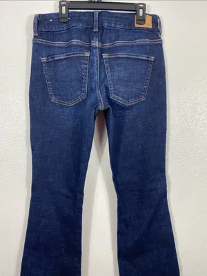 American Eagle Outfitters Dark Blue High-Rise Flare Jeans Size 4 thumbnail 7