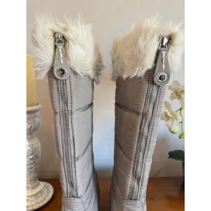 Juicy Couture Vintage Fur Trim Snow Boots Taupe 10 thumbnail 4